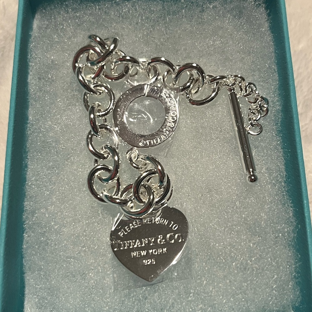 Tiffany & Co. Silver Heart Charm Bracelet